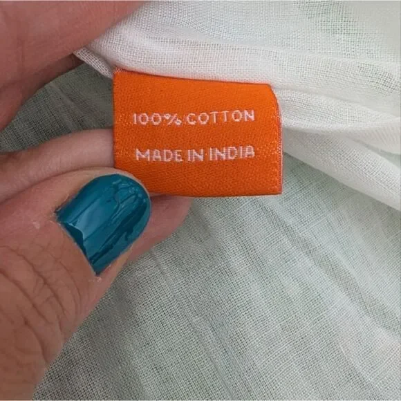 Oliphant Yoke Mini Dress Tiered A-Line Split V-Neck Ruffle Collar Green Boho XL - Picture 7 of 8